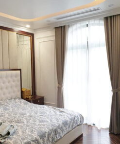 Rèm cửa 2 lớp màu nâu trơn